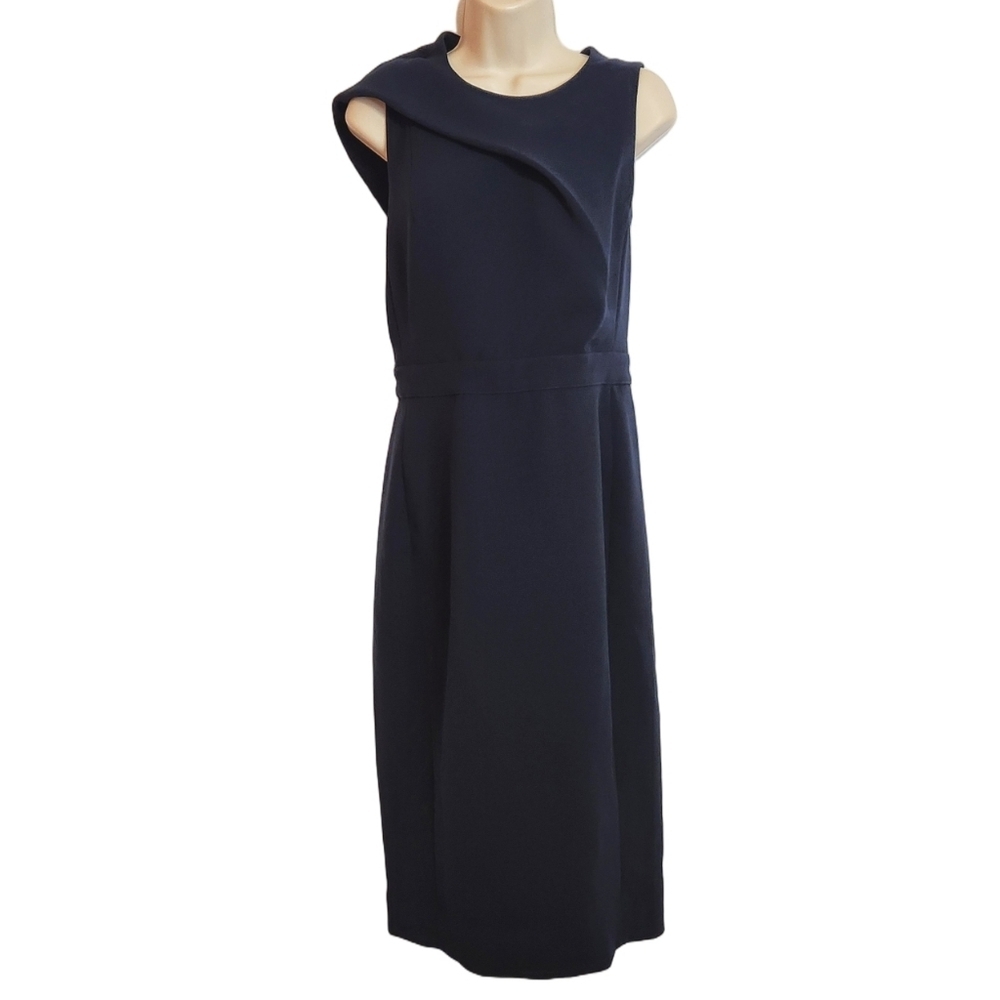 Byron Lars Beauty Mark Navy Blue Sheath Dress 10